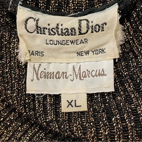 CHRISTIAN DIOR Loungewear Vintage Knit Metallic Turtleneck Sweater - Picture 4 of 6